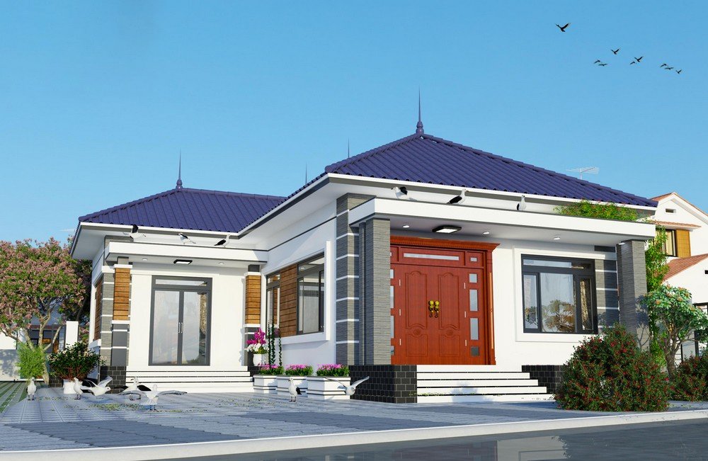 Mẫu nhà cấp 4 chữ L 2 phòng ngủ đẹp chuẩn theo phong thủy Hóa giải phong thủy nhà chữ L theo hướng