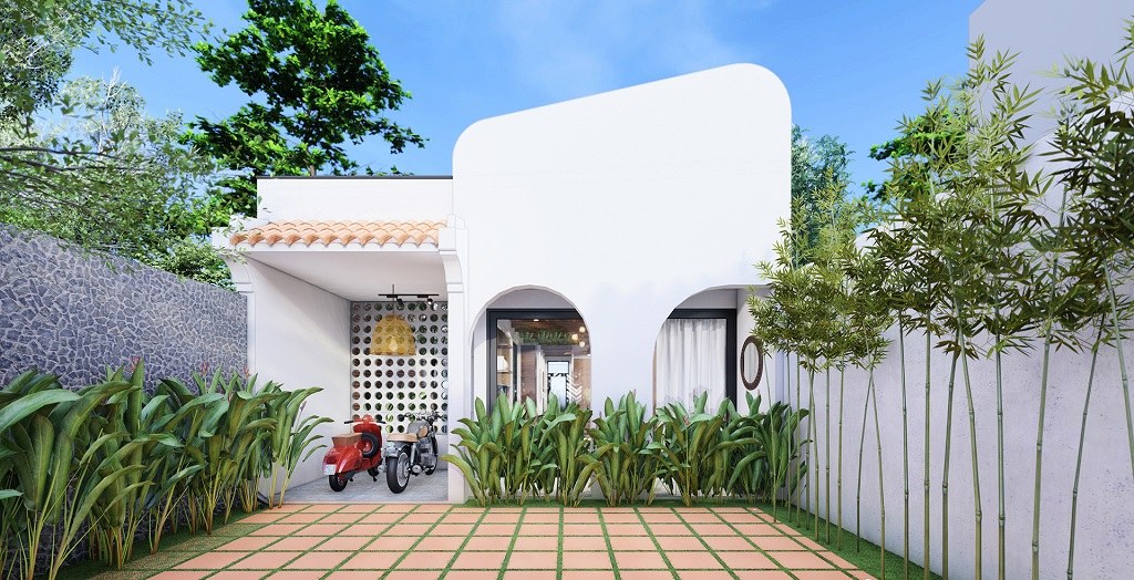 Gợi ý 4 mẫu nhà cấp 4 sân vườn 5×20 đẹp tiết kiệm chi phí Nhà có sân vườn