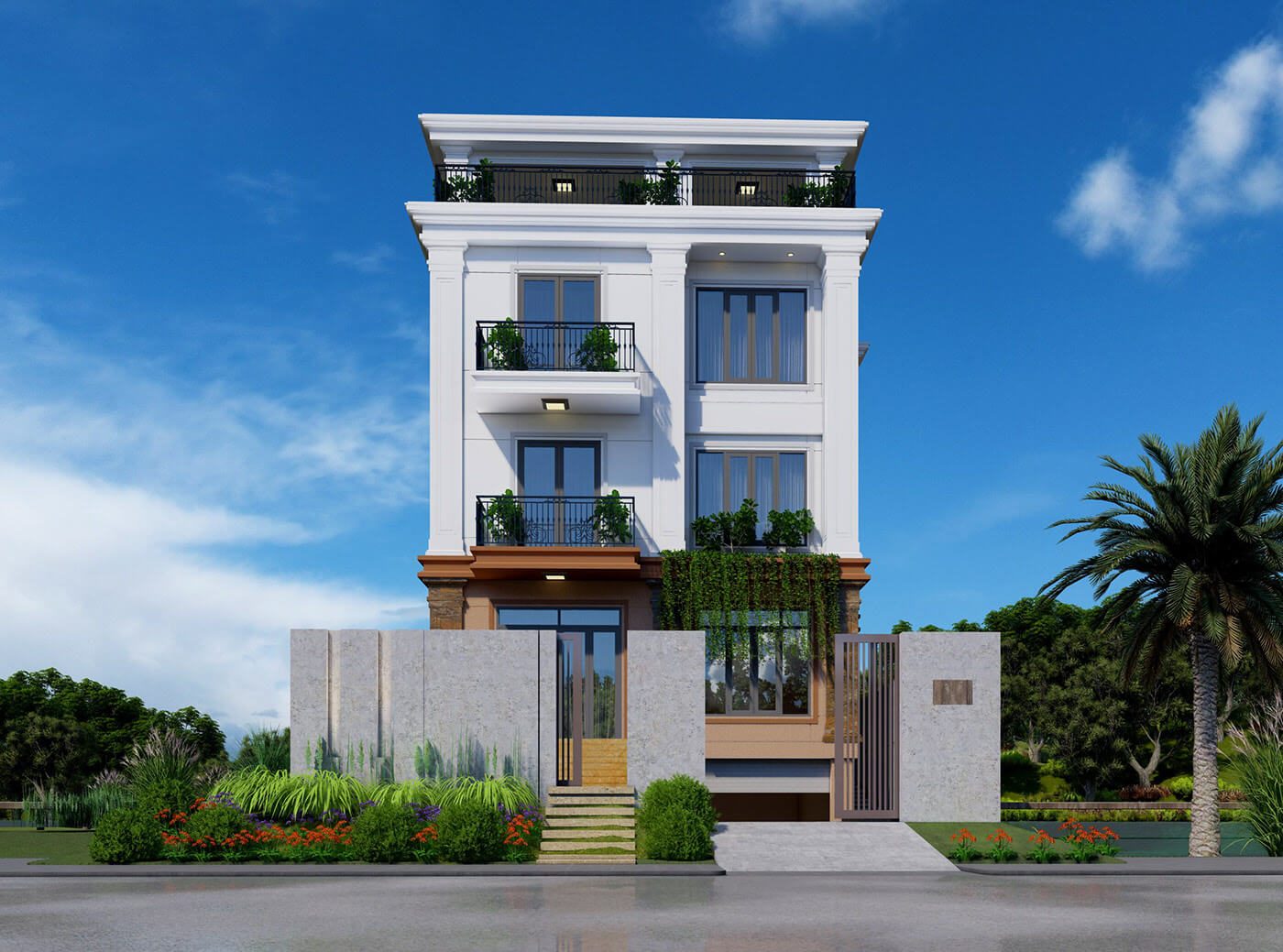 Những mẫu biệt thự 1 tầng hầm được yêu thích nhất 2026 Biệt thự 3 tầng có tầng hầm