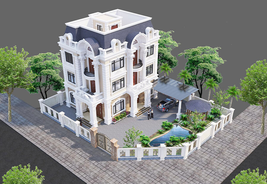 Biệt thự 9x15m tân cổ điển khẳng định đẳng cấp gia chủ Biệt thự 9x15m tân cổ điển khẳng định đẳng cấp gia chủ
