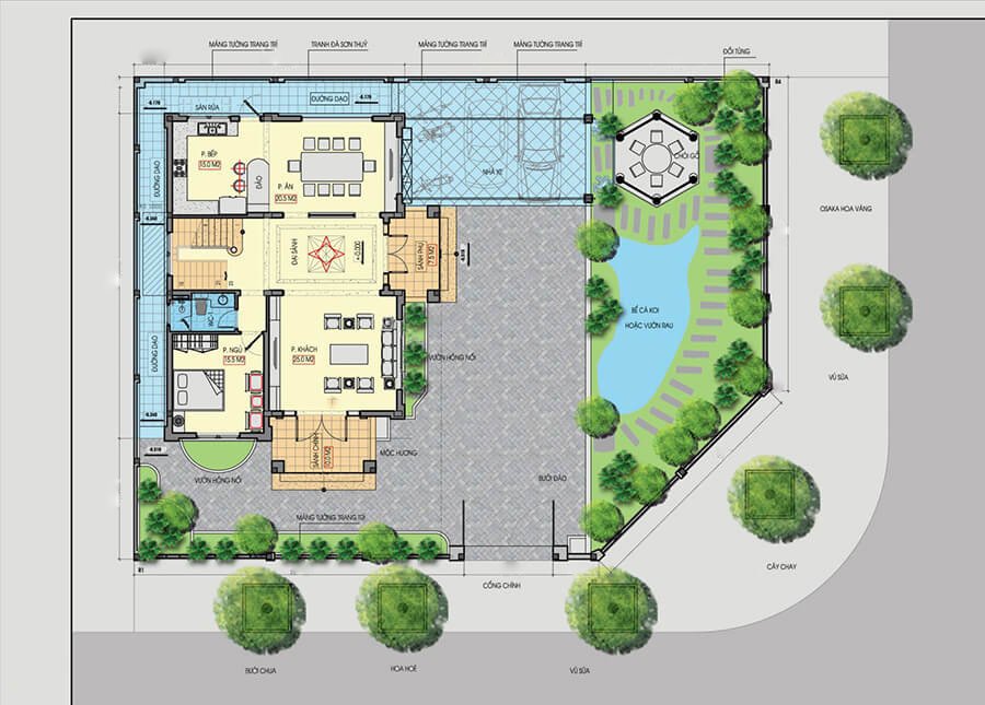 Biệt thự 9x15m tân cổ điển khẳng định đẳng cấp gia chủ Bản vẽ thiết kế biệt thự 9x15 tân cổ điển
