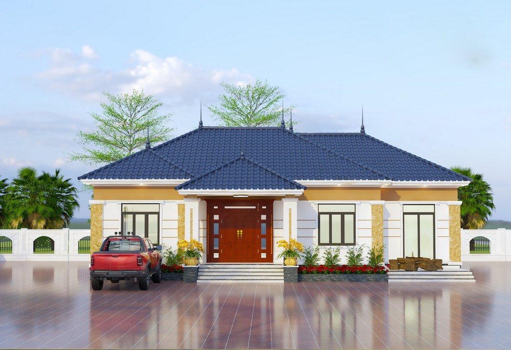 Mẫu biệt thự vườn 1 tầng 5 phòng ngủ được yêu thích nhất Thiết kế biệt thự 1 tầng 5 phòng ngủ cần chú ý điều gì?