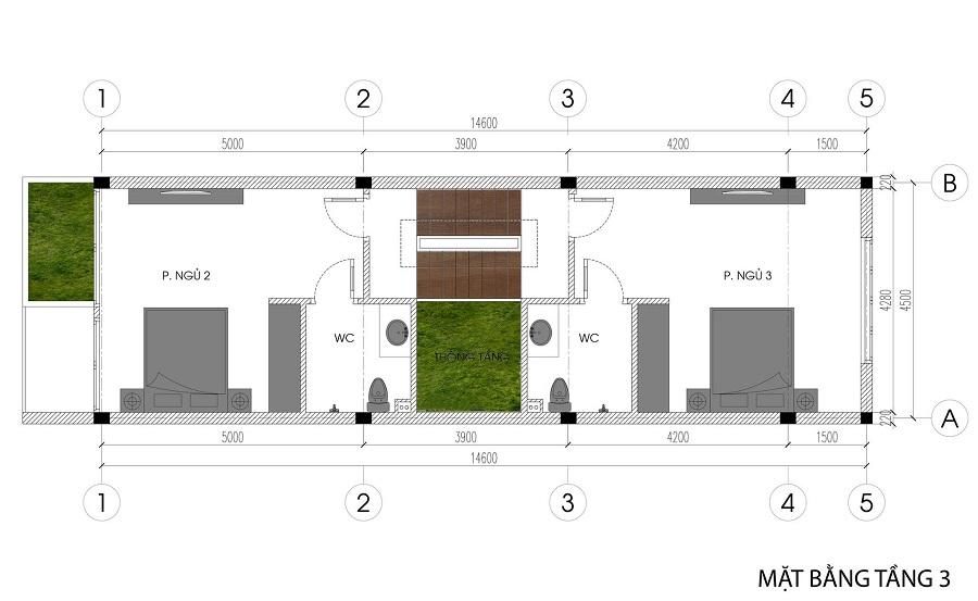 Xây nhà phố đẹp 5 tầng vừa rẻ vừa tiết kiệm chi phí tại Hải Phòng mat-bang-tang-3-xay-nha-pho-dep