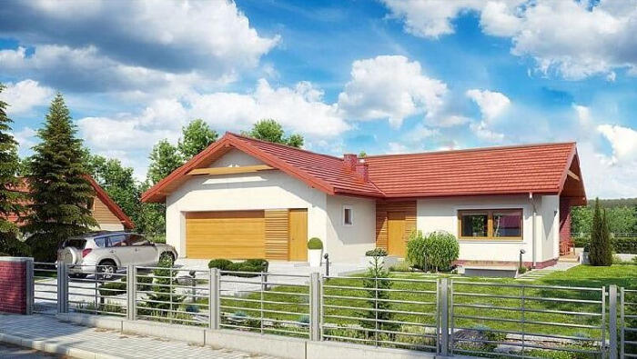 Mẫu nhà cấp 4 chữ L 4 phòng ngủ mái tôn đẹp tiết kiệm chi phí