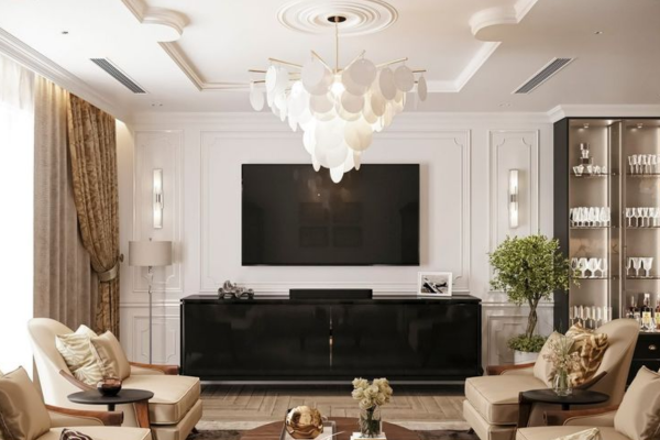 Thiết kế nội thất căn hộ 43m2 đẹp mê ly dành cho bạn Phong cách tân cổ điển được nhiều người yêu thích